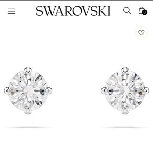 Swarovski Elegant Silver Stud Earrings